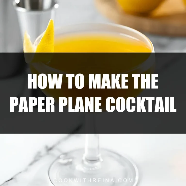 How To Make The Paper Plane Cocktail