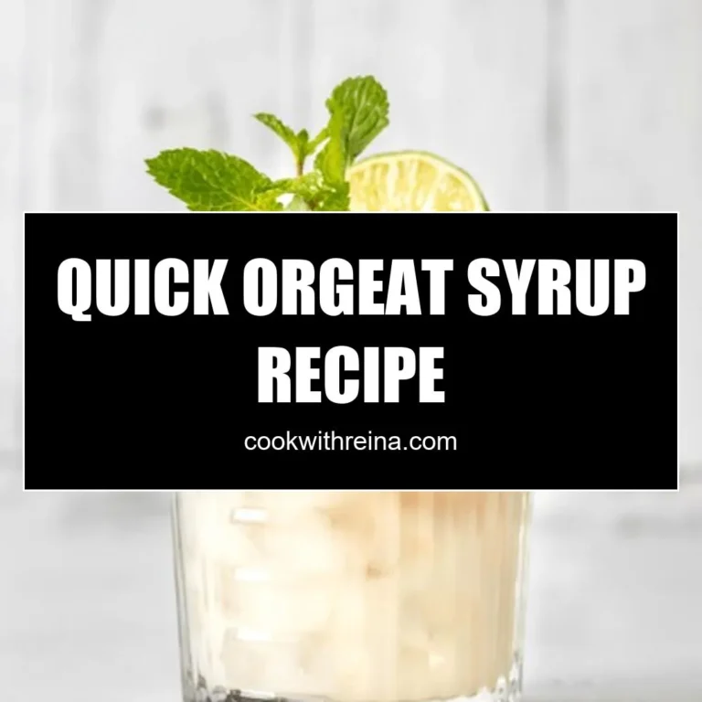 Quick Orgeat Syrup Recipe