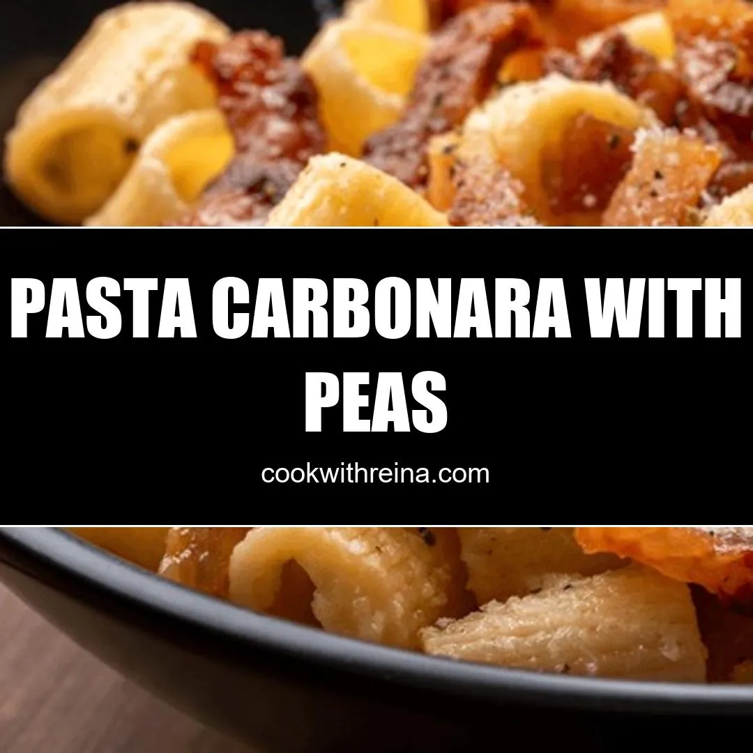 pasta carbonara with peas