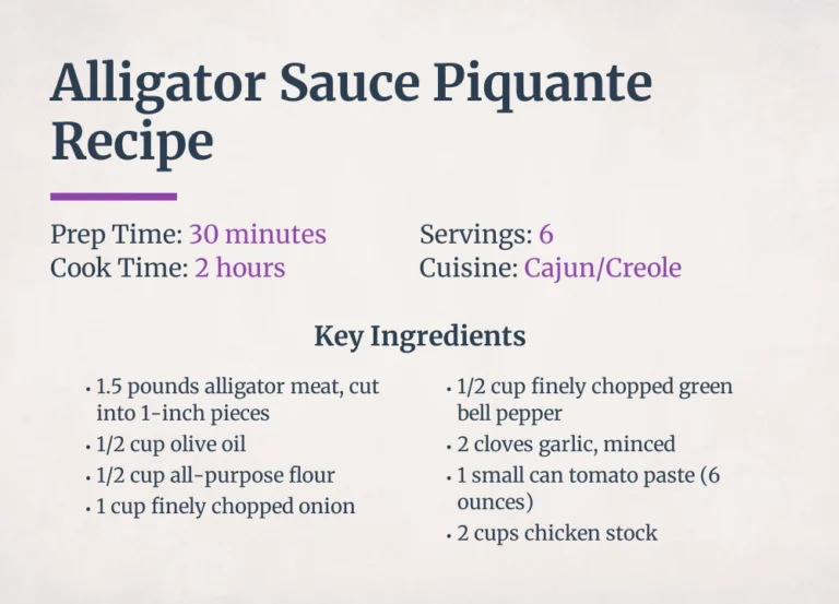 Alligator Sauce Piquante Recipe