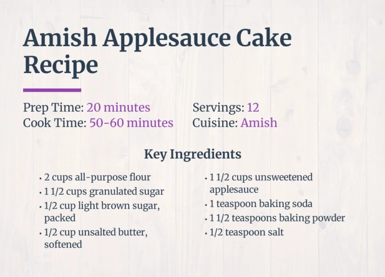 Amish Applesauce Cake Recipe
