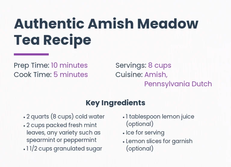 Authentic Amish Meadow Tea Recipe