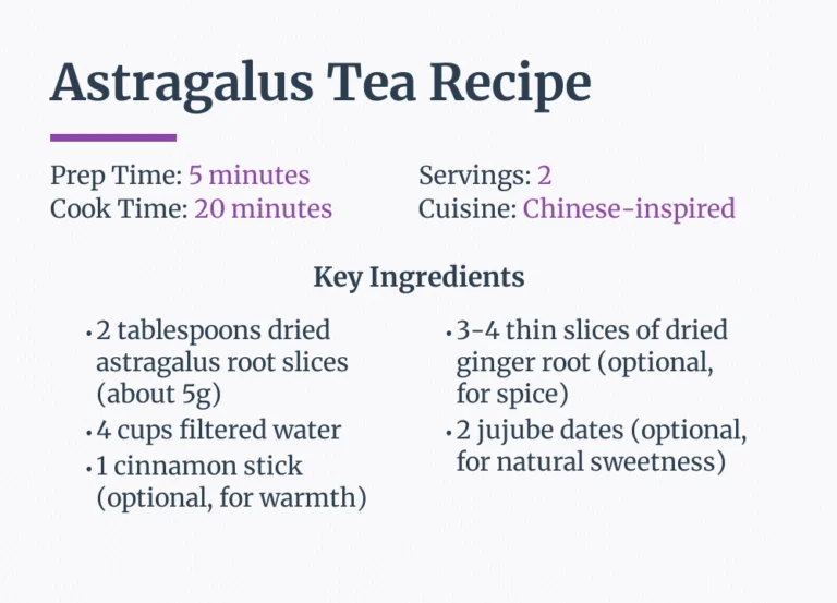Astragalus Tea Recipe