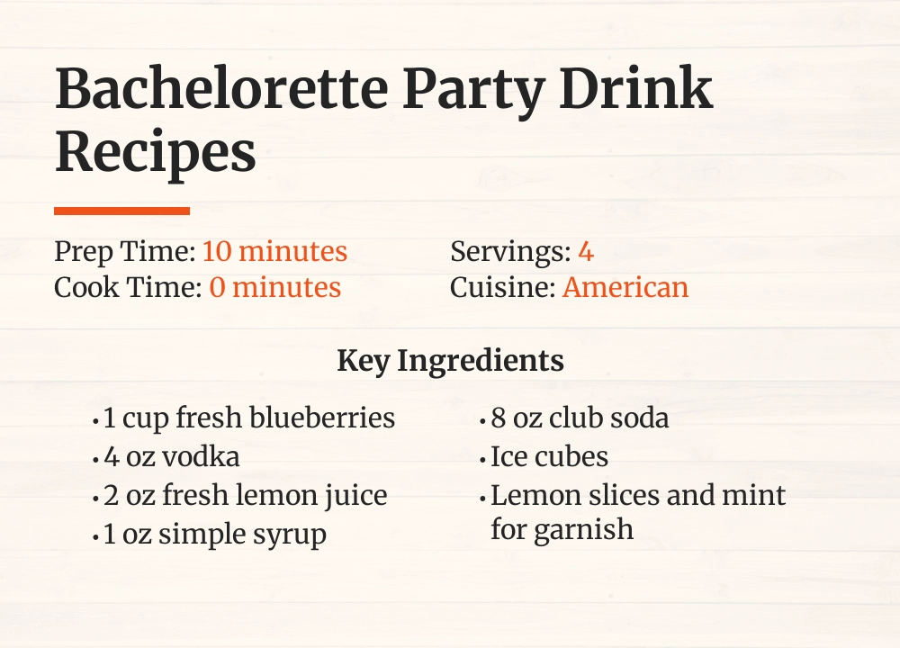 bachelorette party drink recipes