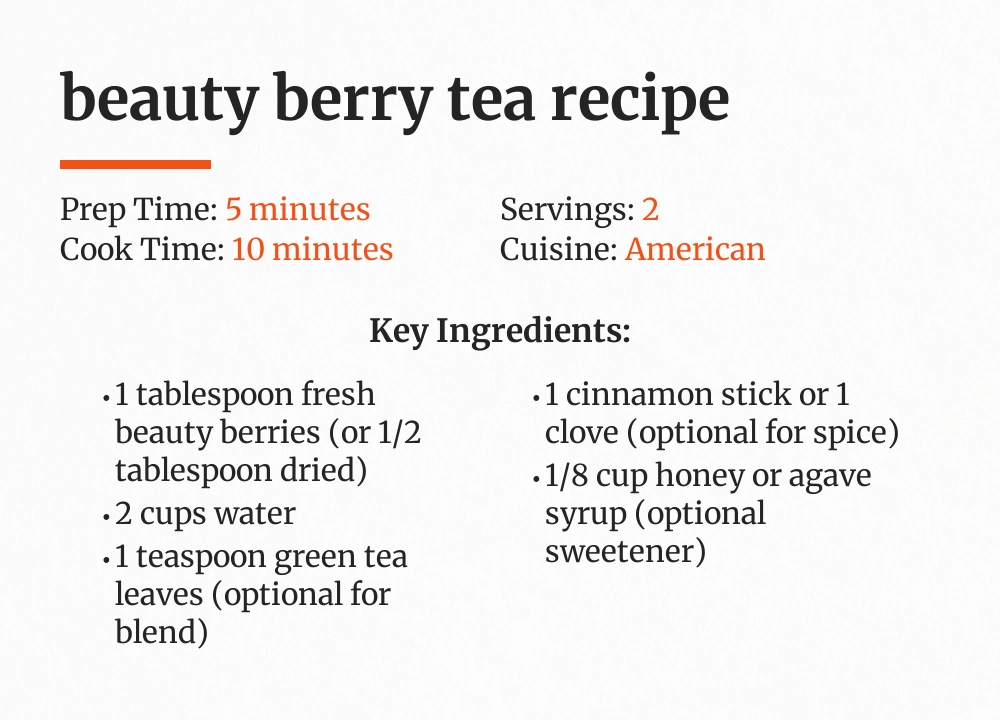 beauty berry tea recipe