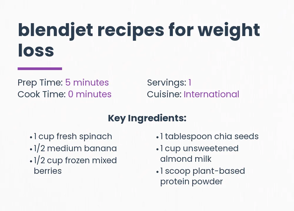 blendjet recipes for weight loss