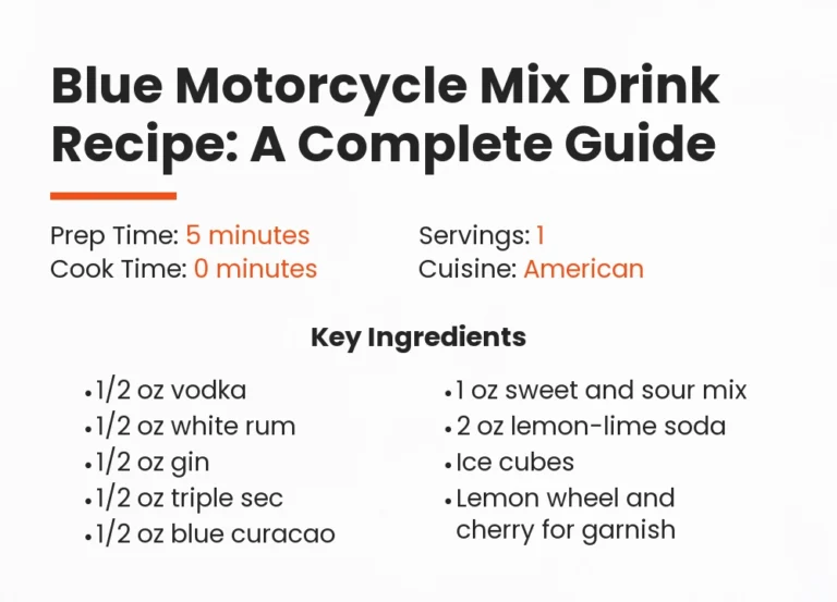 Blue Motorcycle Mix Drink Recipe: A Complete Guide