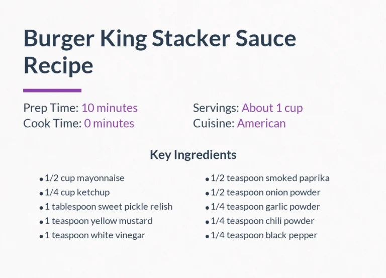 Burger King Stacker Sauce Recipe
