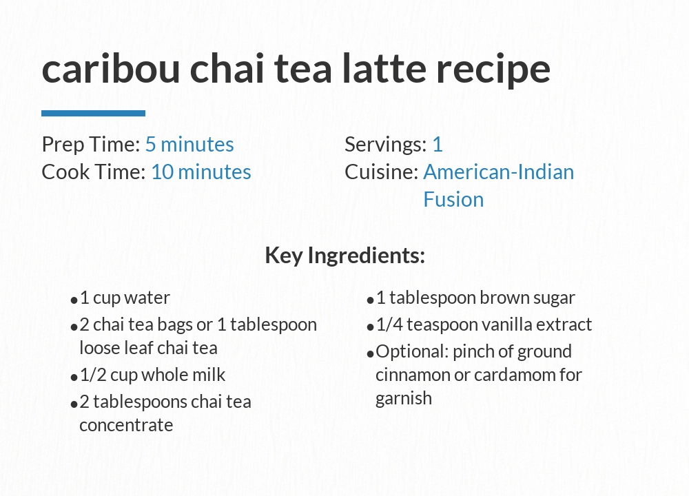 caribou chai tea latte recipe