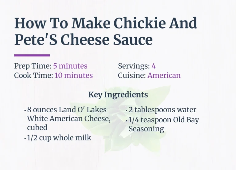 How To Make Chickie And Pete’S Cheese Sauce