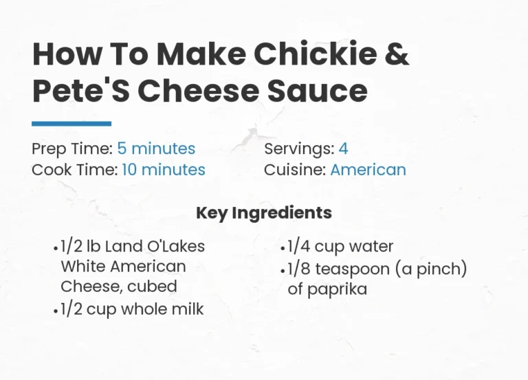 How To Make Chickie & Pete’S Cheese Sauce