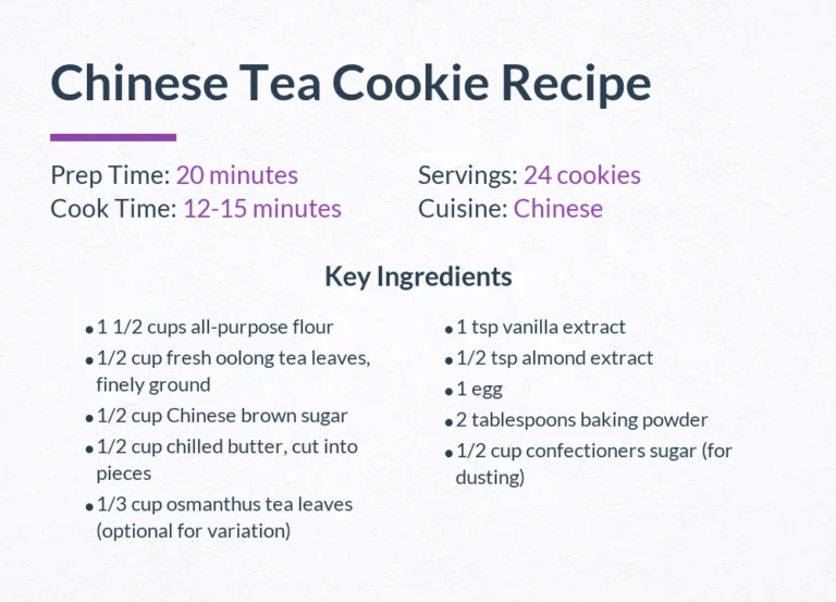 Chinese Tea Cookie Recipe