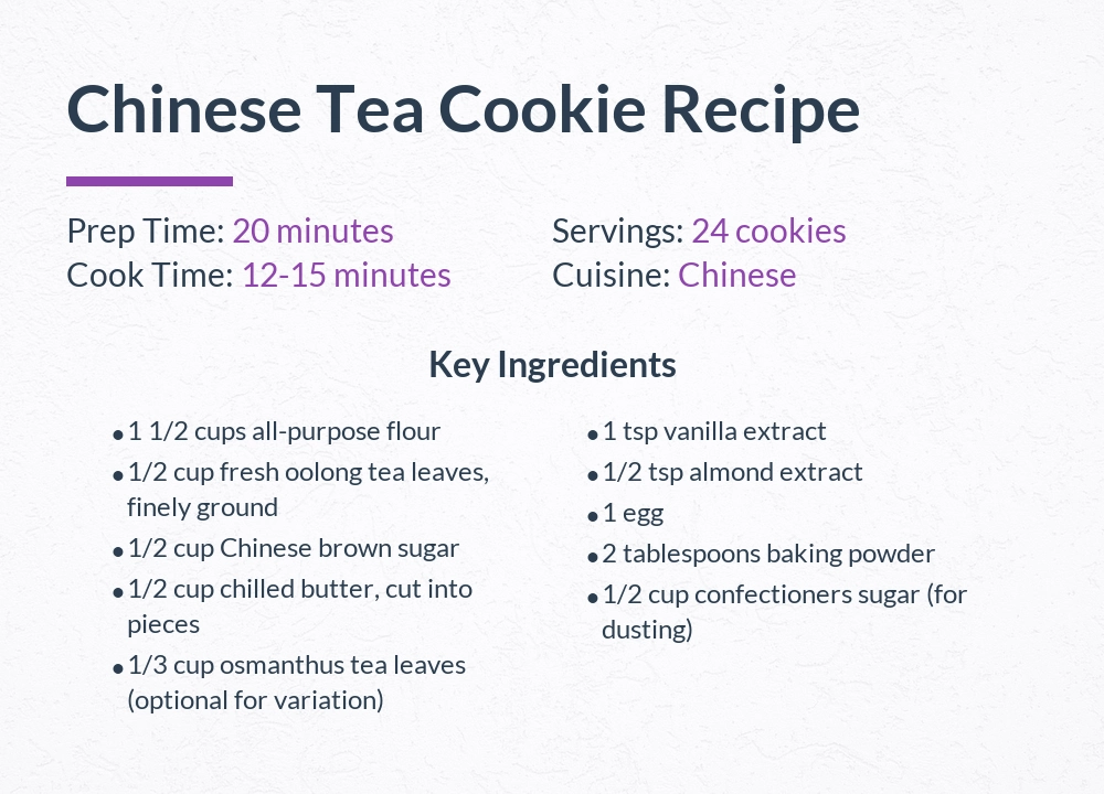 chinese tea cookie recipe