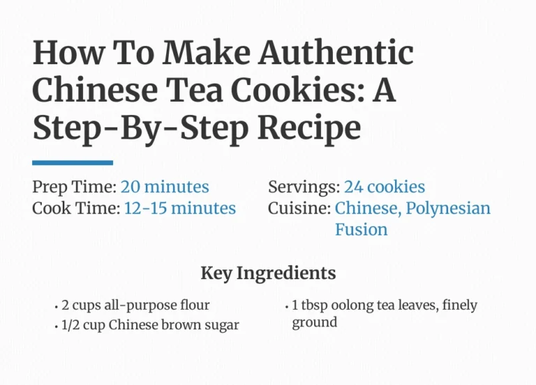How To Make Authentic Chinese Tea Cookies: A Step-By-Step Recipe