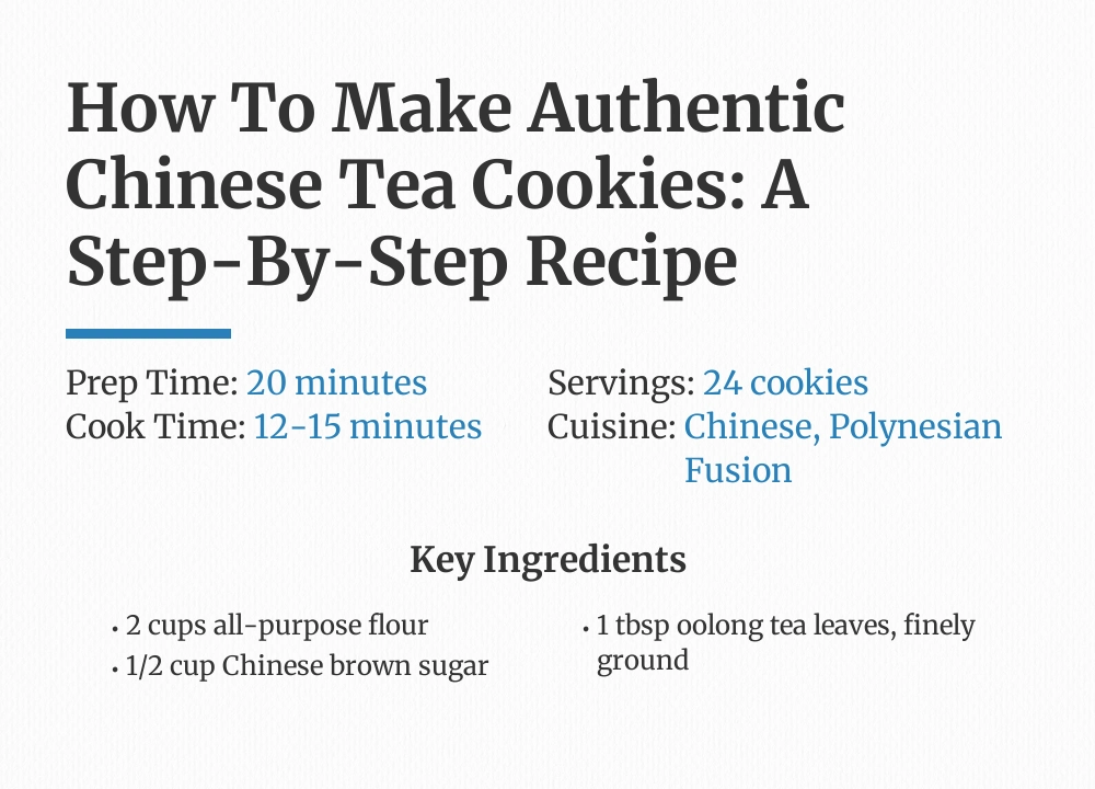 chinese tea cookies recipe