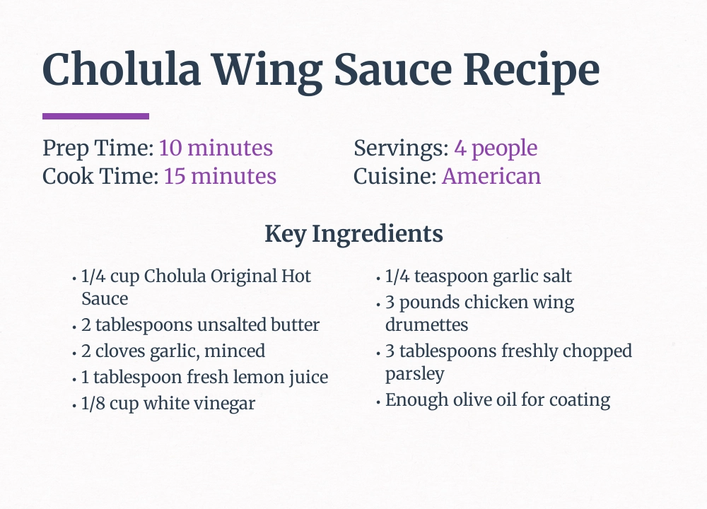 cholula wing Sauce recipe