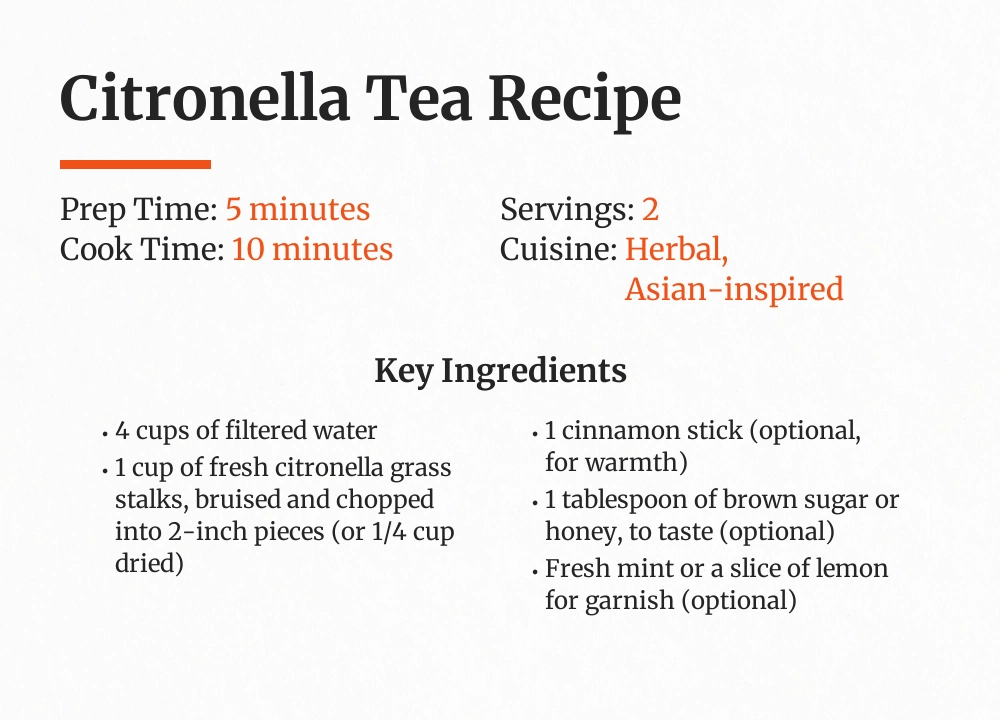citronella tea recipe