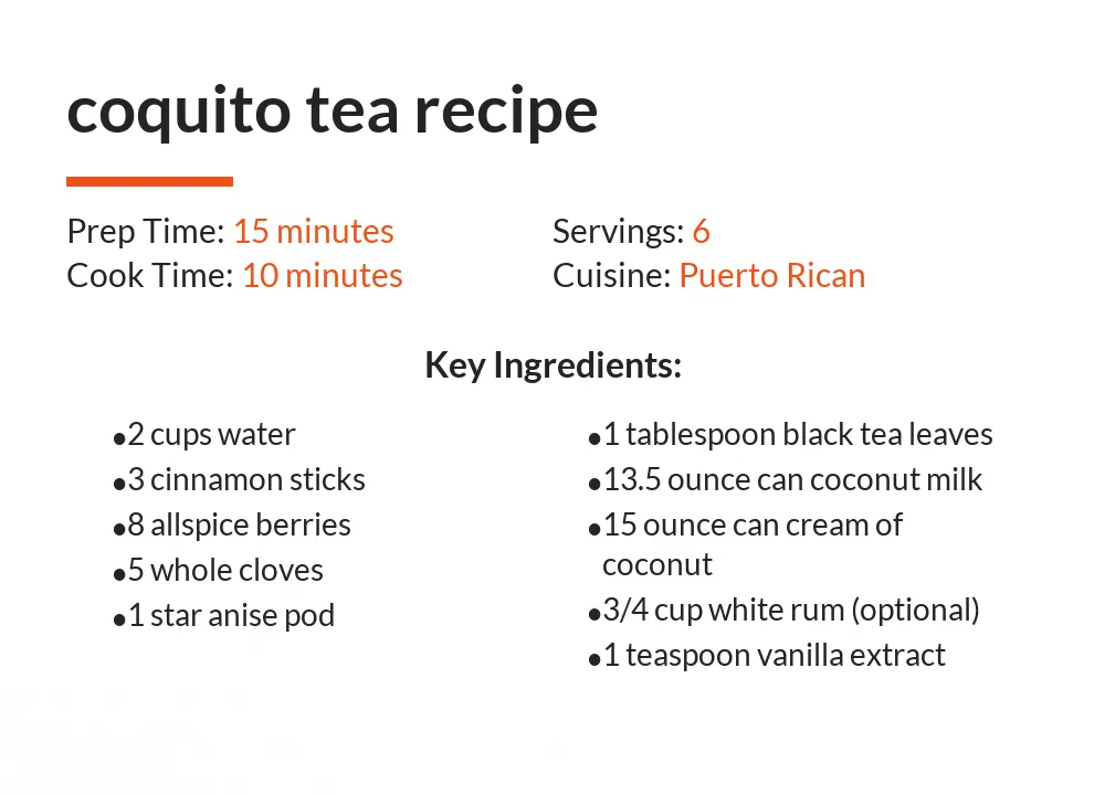 coquito tea recipe