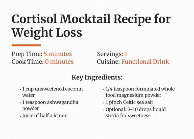 Cortisol Mocktail Recipe For Weight Loss