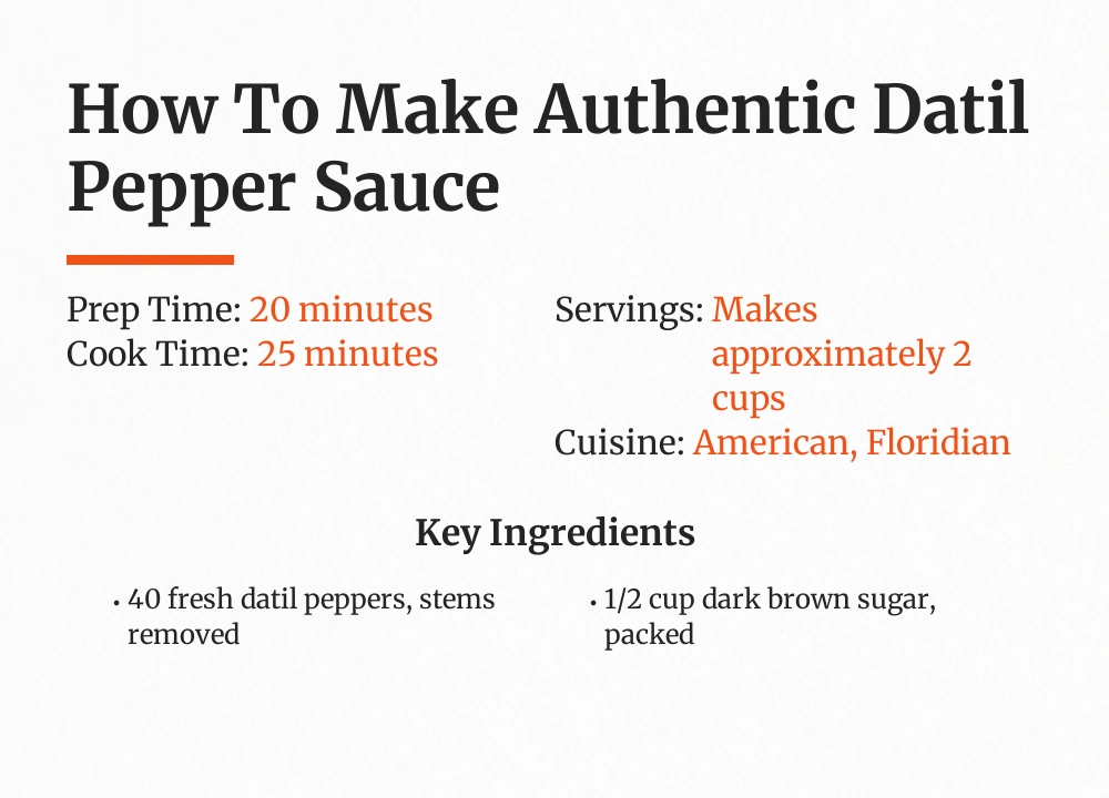 datil pepper Sauce recipe