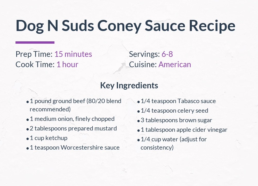 dog n suds coney Sauce recipe