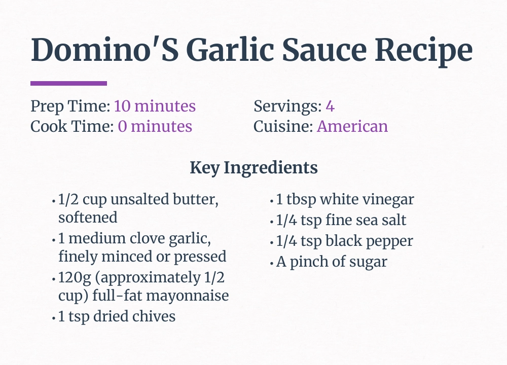 dominos garlic Sauce recipe