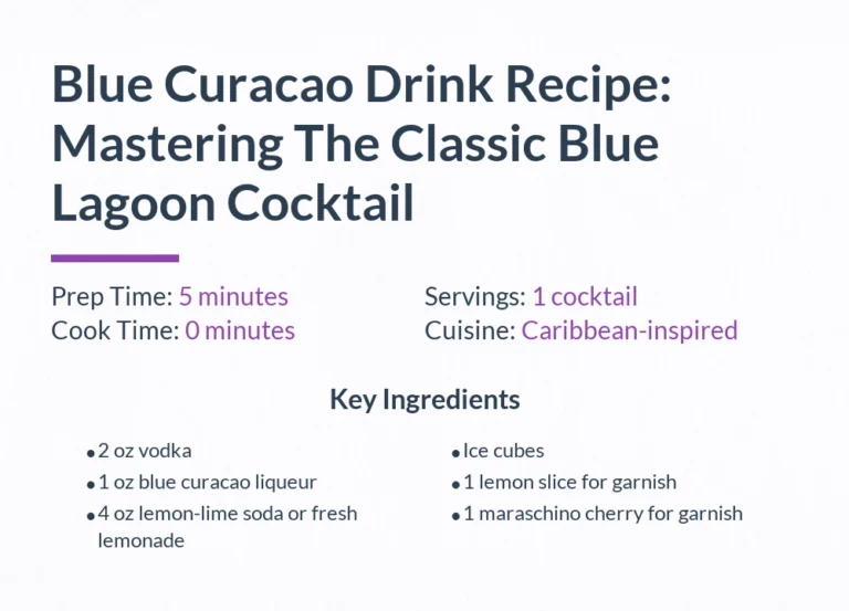 Blue Curacao Drink Recipe: Mastering The Classic Blue Lagoon Cocktail