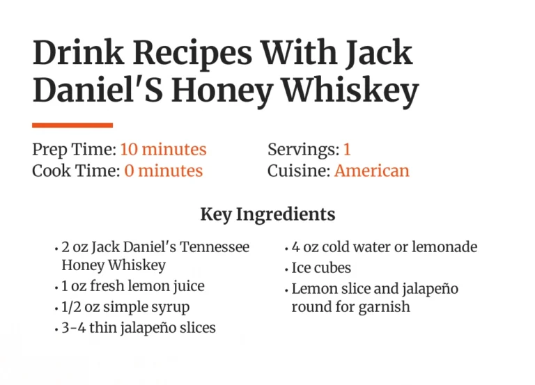 Drink Recipes With Jack Daniel’S Honey Whiskey