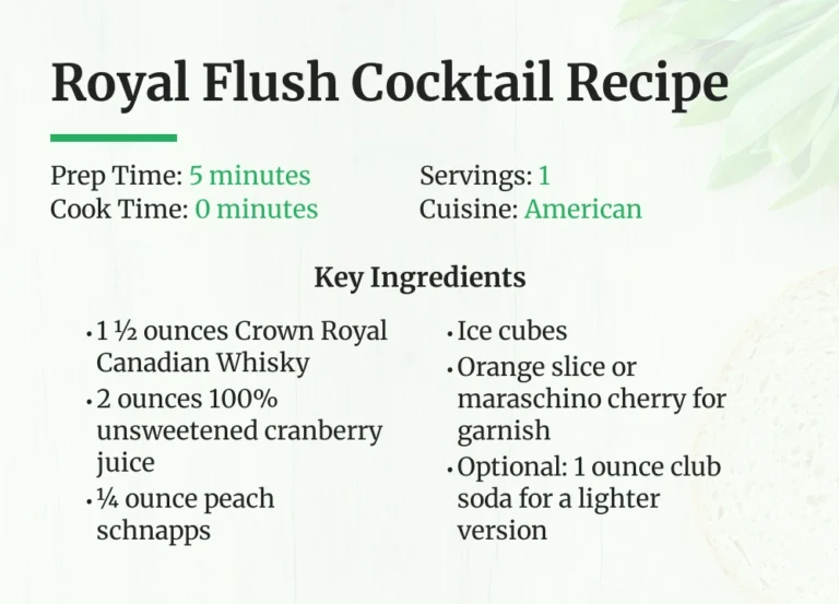 Royal Flush Cocktail Recipe