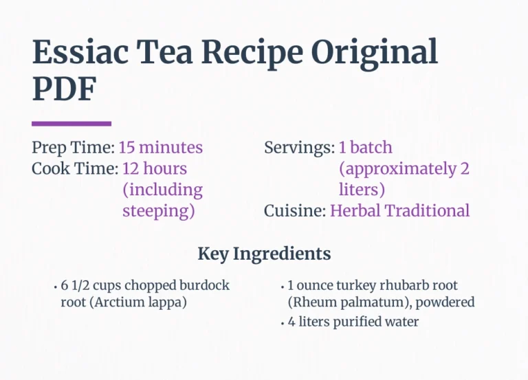 Essiac Tea Recipe Original Pdf