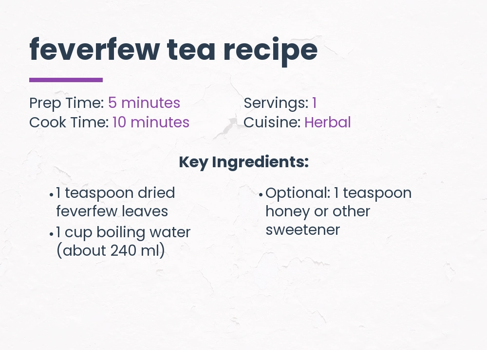 feverfew tea recipe