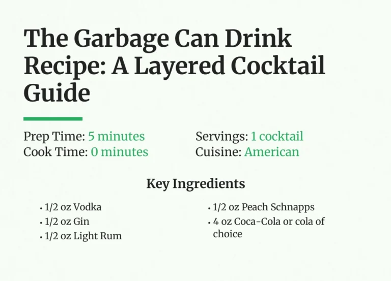 The Garbage Can Drink Recipe: A Layered Cocktail Guide