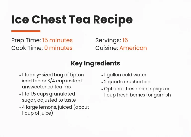 Ice Chest Tea Recipe