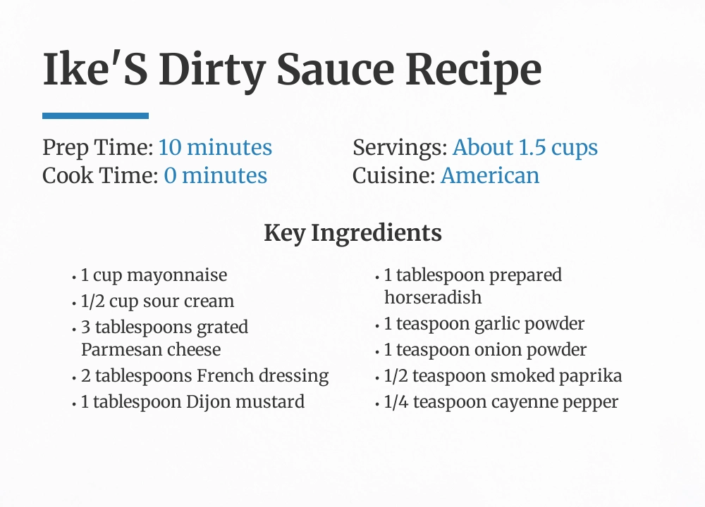 ike's dirty Sauce recipe