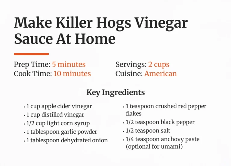 Make Killer Hogs Vinegar Sauce At Home