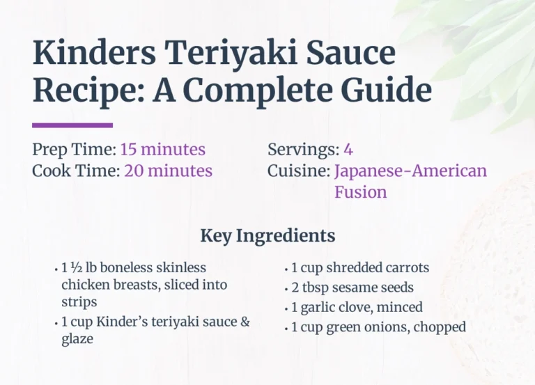 Kinders Teriyaki Sauce Recipe: A Complete Guide