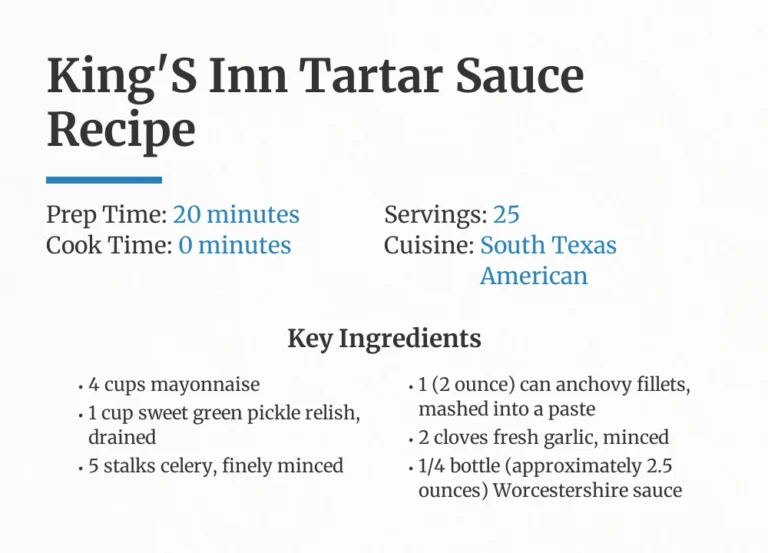 King’S Inn Tartar Sauce Recipe