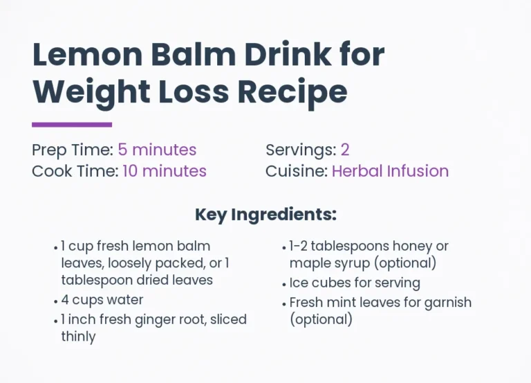 Lemon Balm Drink For Weight Loss Recipe
