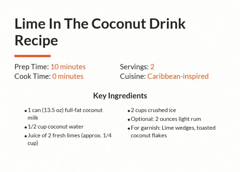Lime In The Coconut Drink Recipe
