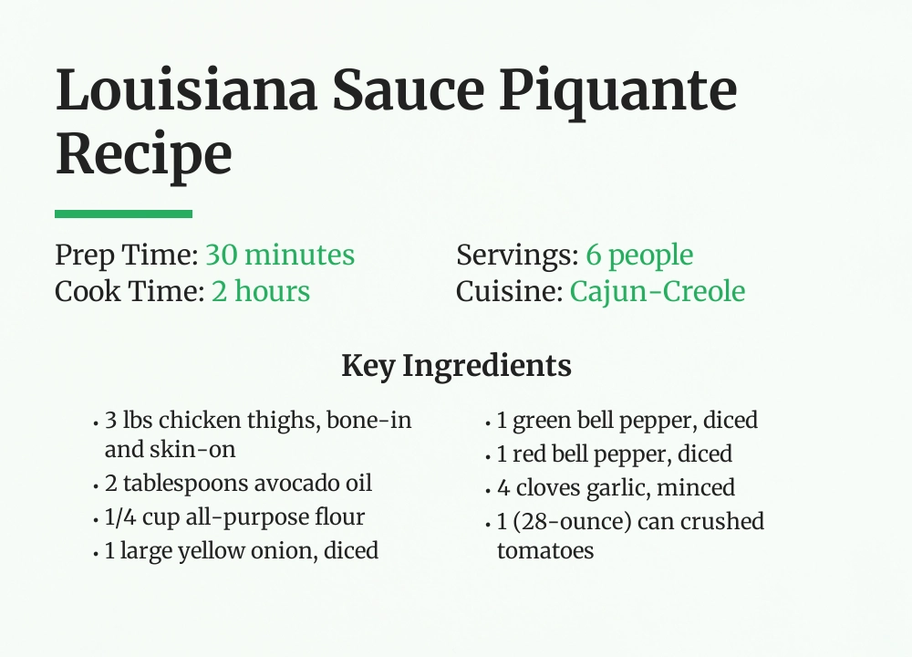 louisiana Sauce piquante recipe