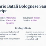 mario batali bolognese Sauce recipe
