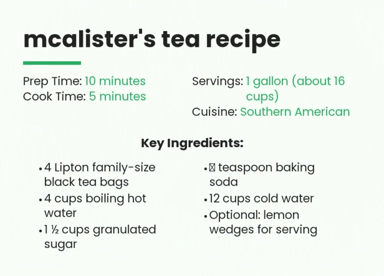 Mcalister’S Tea Recipe