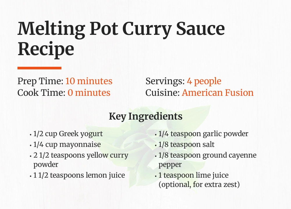 melting pot curry Sauce recipe