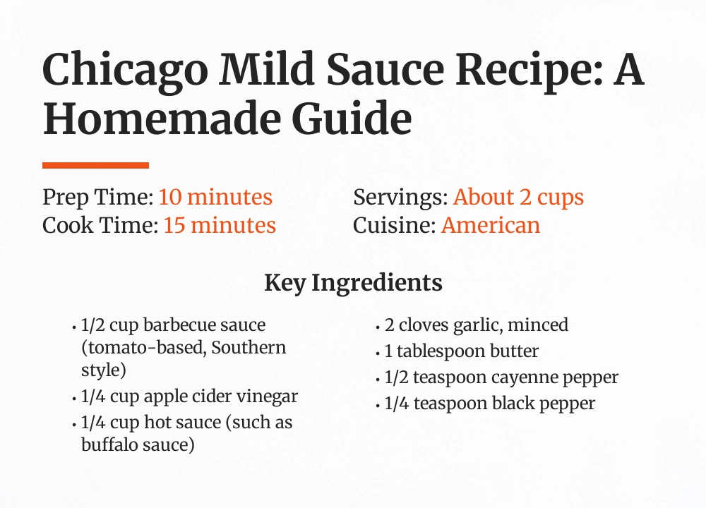 mild Sauce recipe chicago