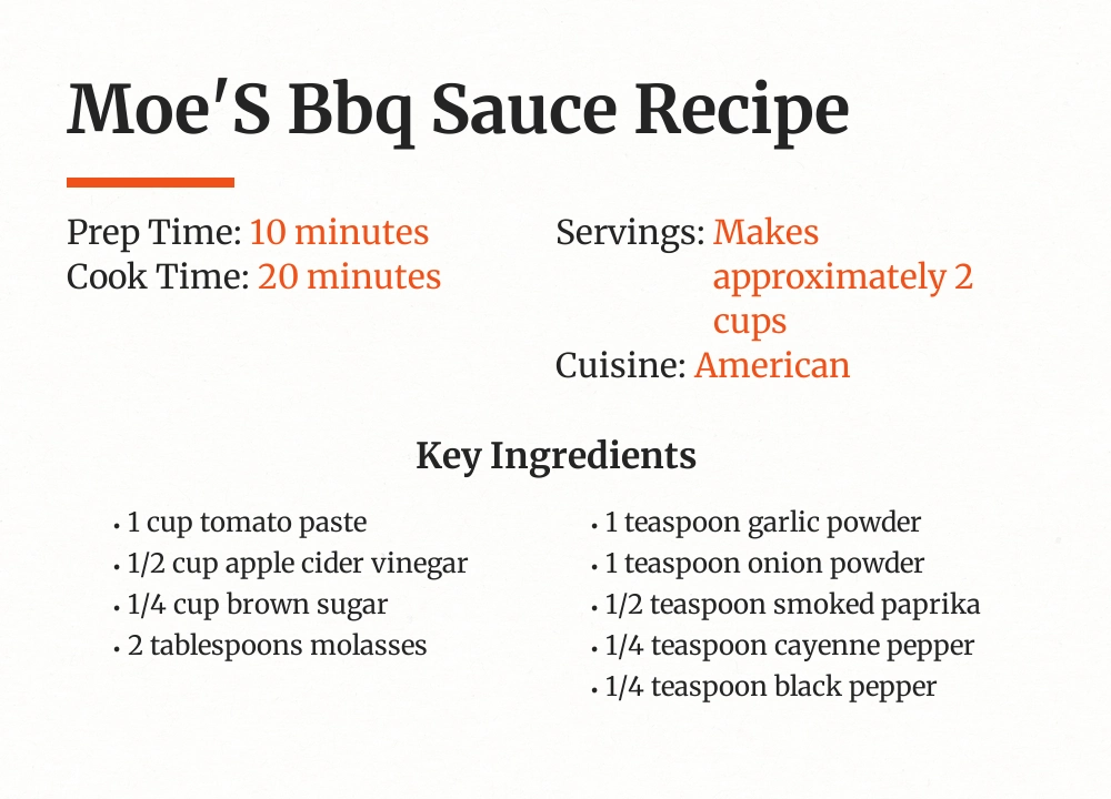 moe's bbq Sauce recipe