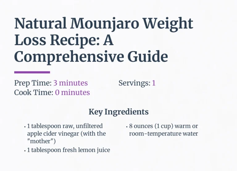 Natural Mounjaro Weight Loss Recipe: A Comprehensive Guide