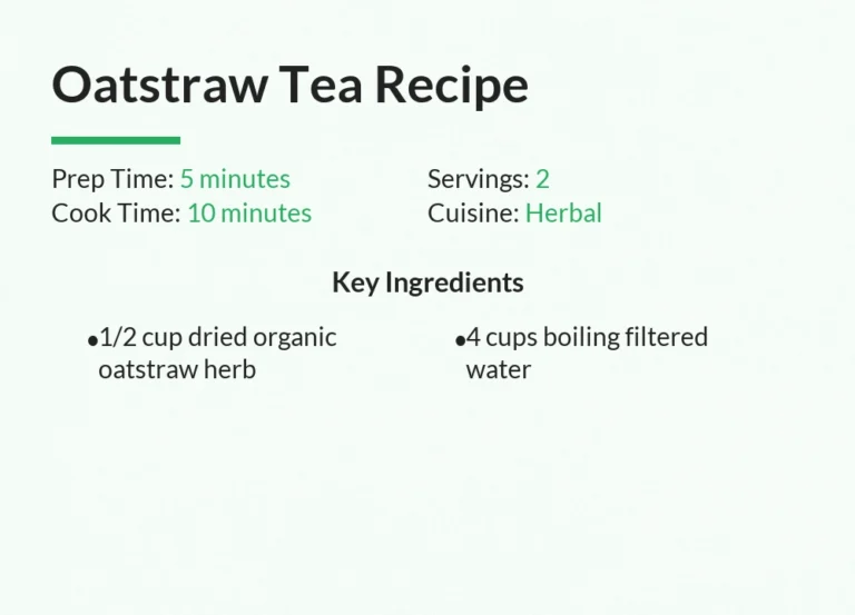 Oatstraw Tea Recipe