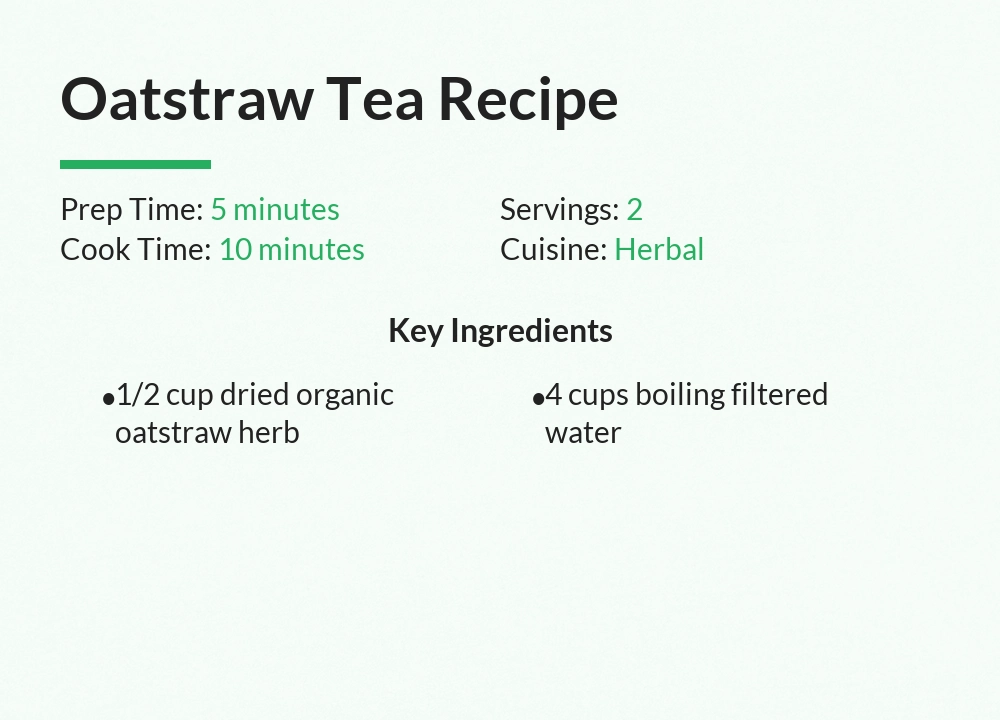 oatstraw tea recipe