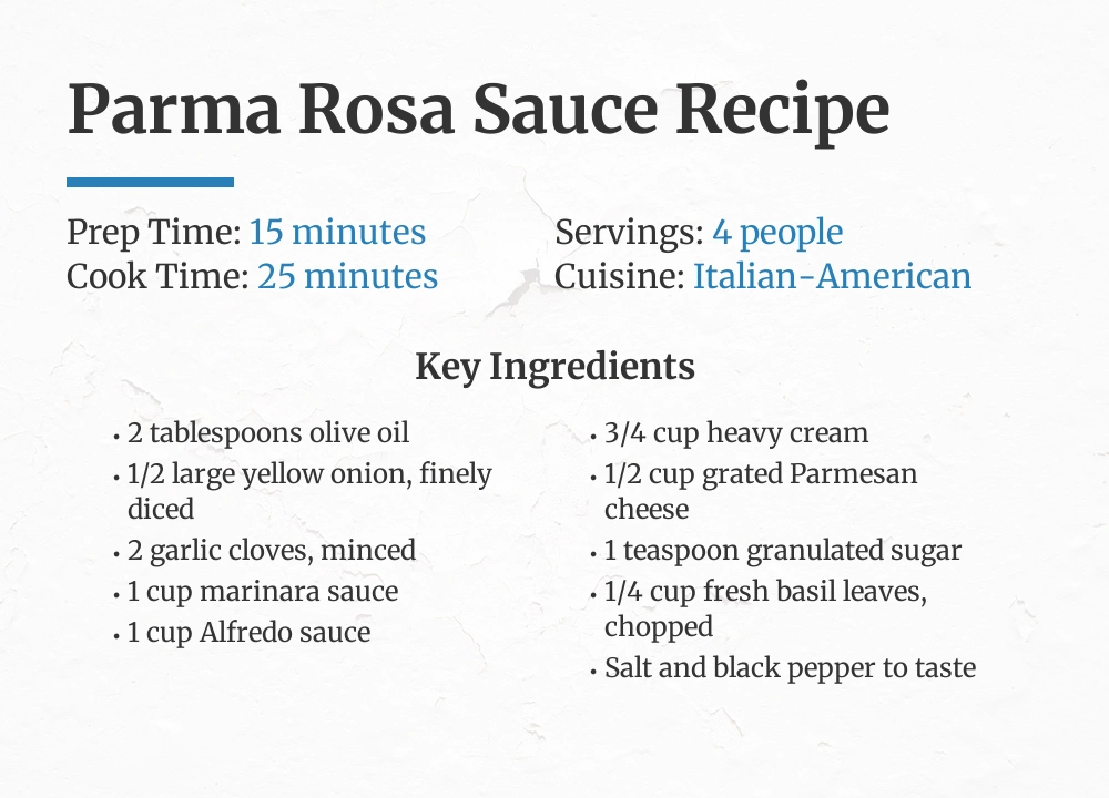 parma rosa Sauce recipe