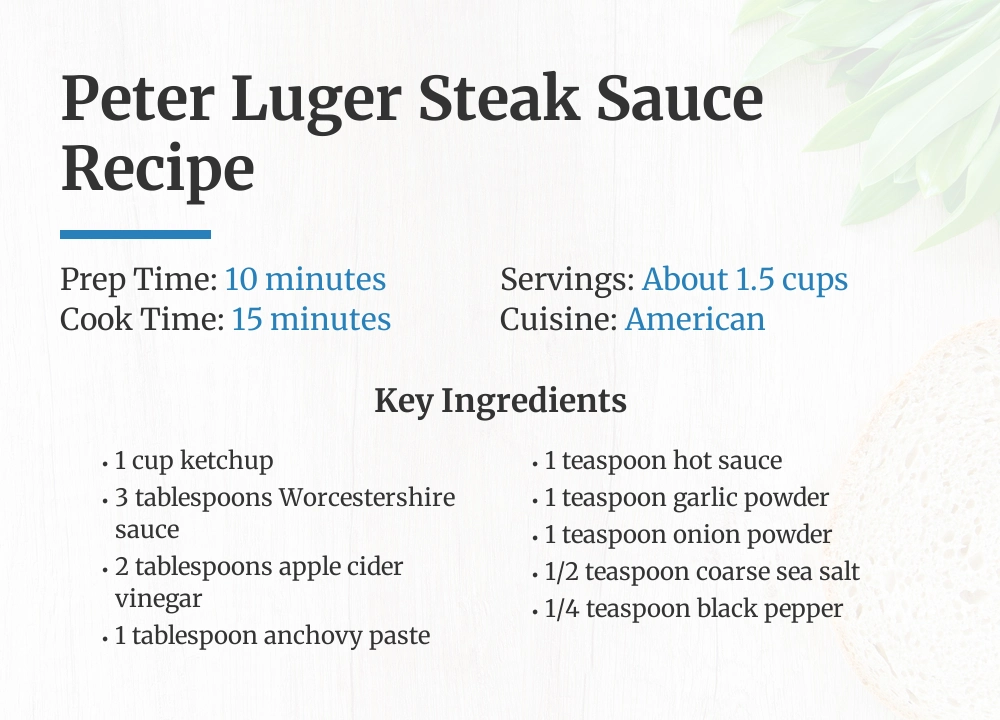 peter luger steak Sauce recipe